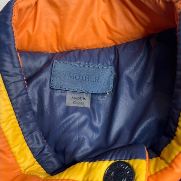 Mother The High Flyer Zip front puffer jacket in bold tricks retro 70s hippie Sm - Picture 6 of 16